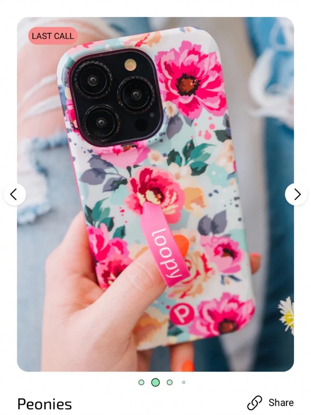 Loopy iPhone 14 Plus Peonies